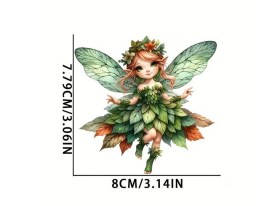 Molde silicona hada con vestido de hojas